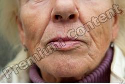 Mouth Woman White Average Wrinkles